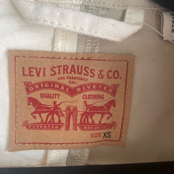 NWT Levi’s Original Trucker Jacket colorblock tan/stone XS women’s - Picture 5 of 5